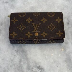 Louis Vuitton Brown and Gold Monogram Clutch